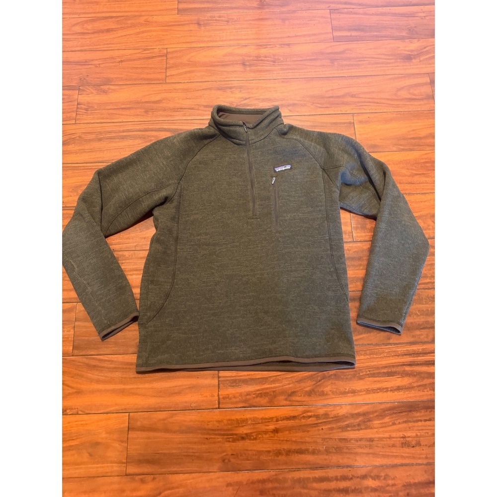 Patagonia Better Sweater 1/4 Zip Fleece Pullover Mens Medium Olive Green